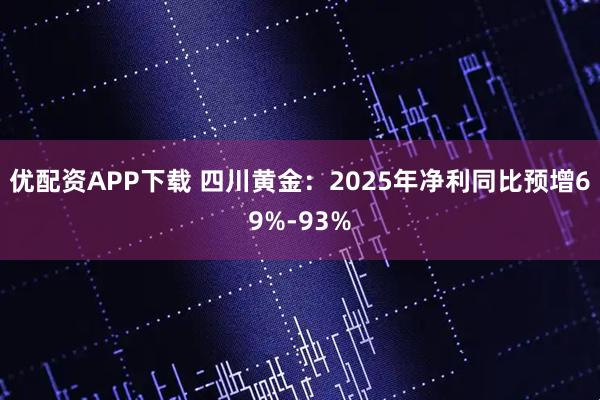 优配资APP下载 四川黄金：2025年净利同比预增69%-93%